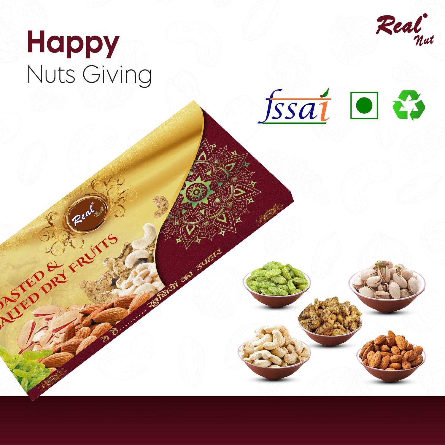 Diwali Special Big Tin Box – Dry Fruit Gift Pack 1 Kg Assorted Dry Fruits –  KB – Big Dry Fruits