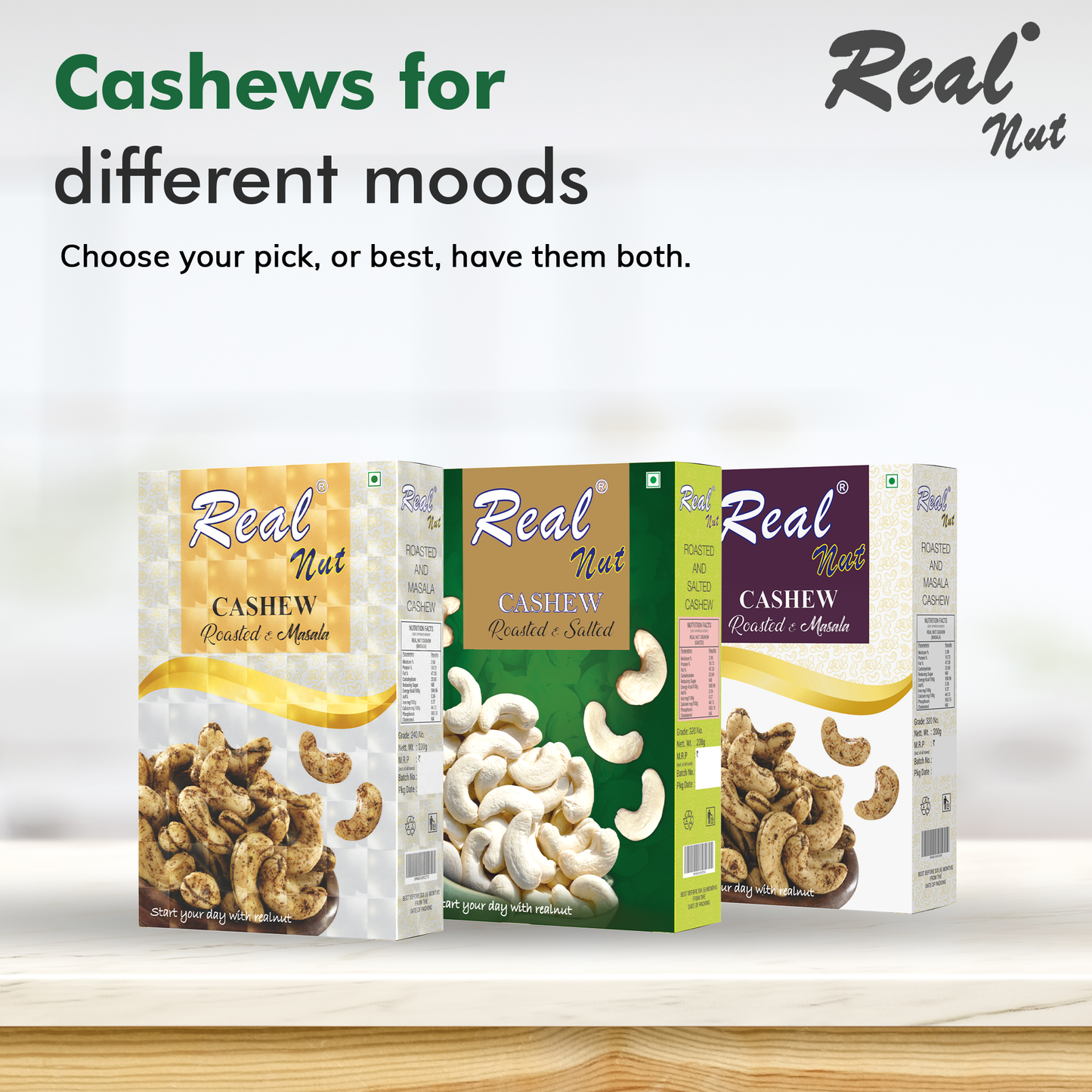 CASHEW ROASTED & SALTED (Green) 250g