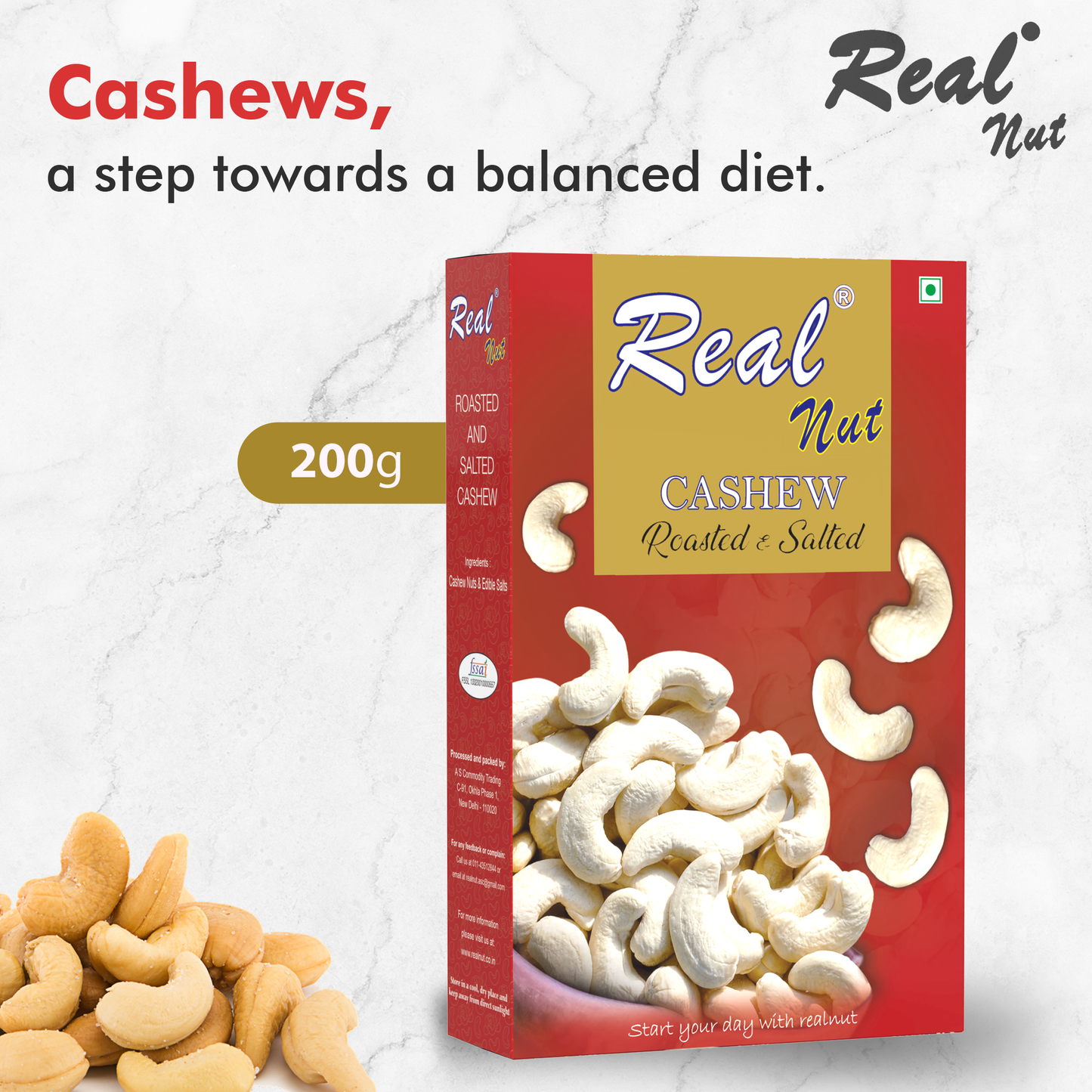 CASHEW ROASTED & SALTED (Red) 250g